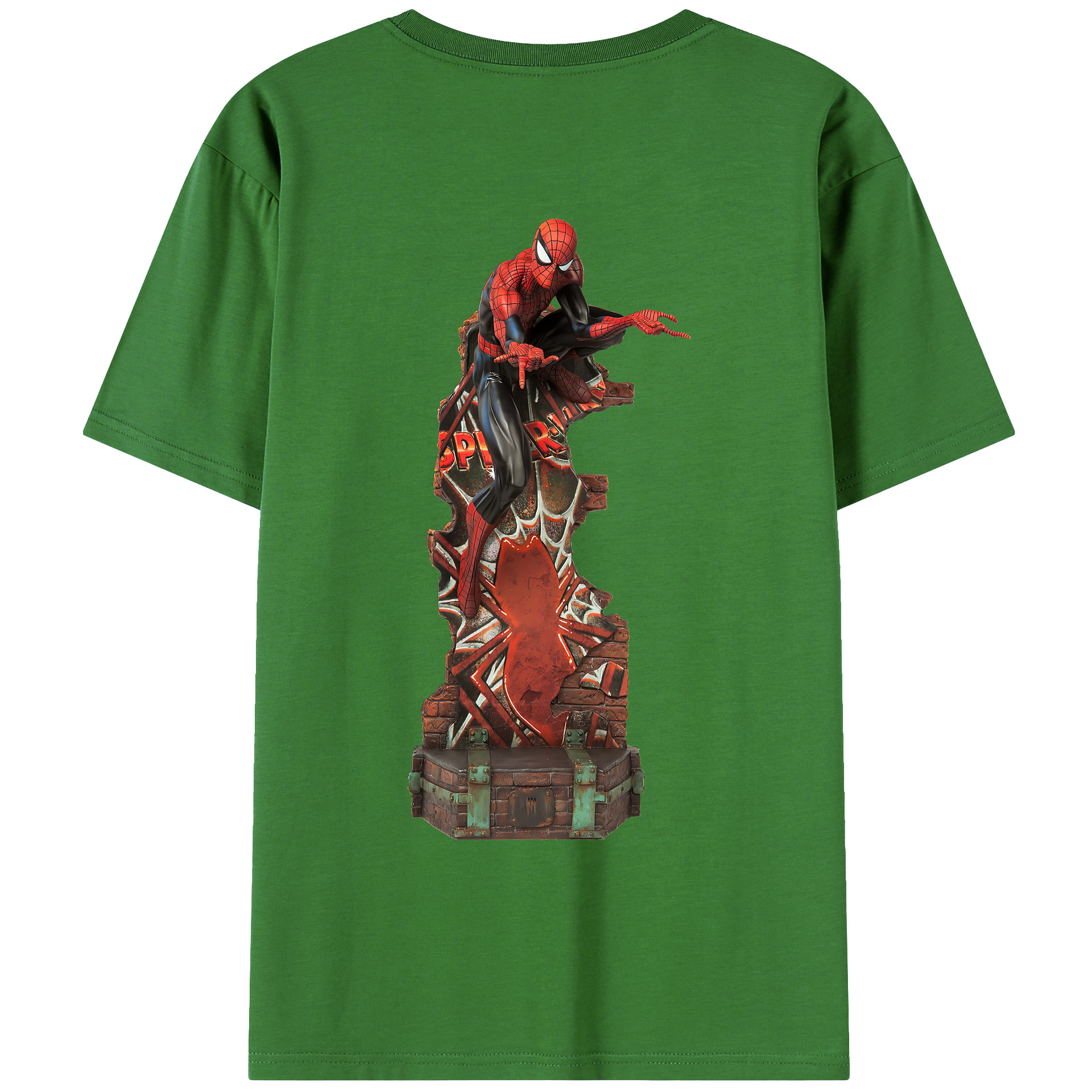 （画像用） Spider Man スパイダーマン レディース半袖Tシャツ(バックプリント)